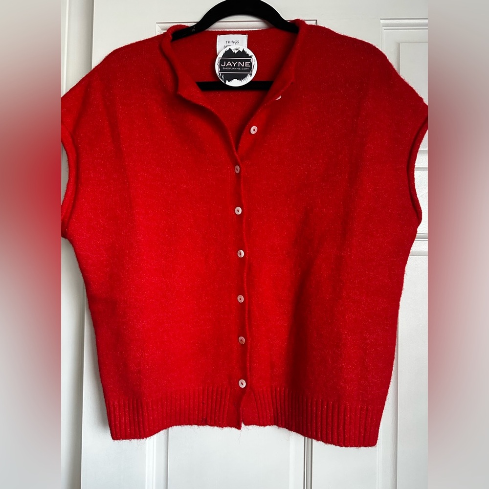 Things Between Women's Vibrant Red Cardigan
